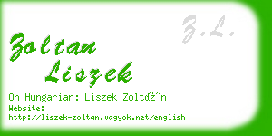 zoltan liszek business card